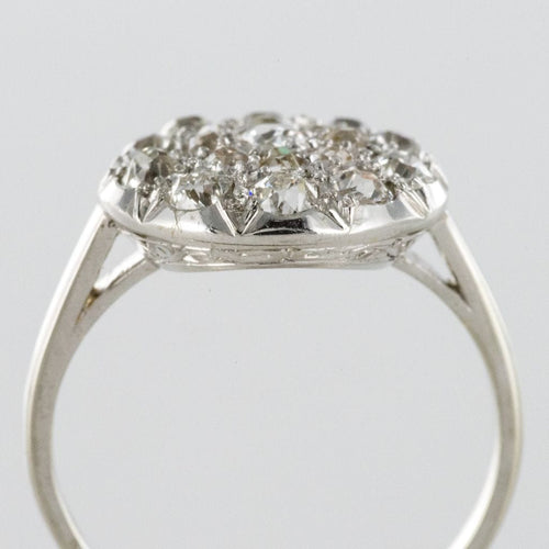 Bague 52 Bague ronde plate diamants taille ancienne 58 Facettes 19-289-55