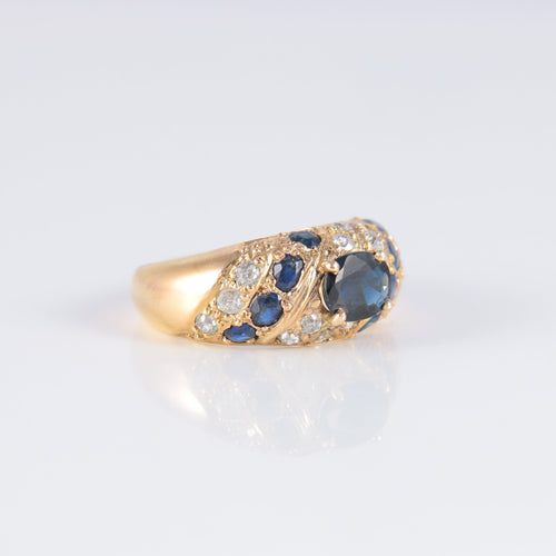 Bague Bague Jonc saphir Diamants 58 Facettes 0