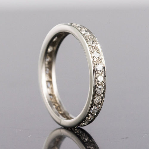Bague 56 Alliance diamants ancienne 58 Facettes 20-177A