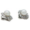 Boucles d'oreilles Boucles d'oreilles signées M.Gérard, platine diamants et perles des Mers du Sud. 58 Facettes 28457