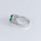 Bague Bague style Marguerite Emeraude Diamants 58 Facettes