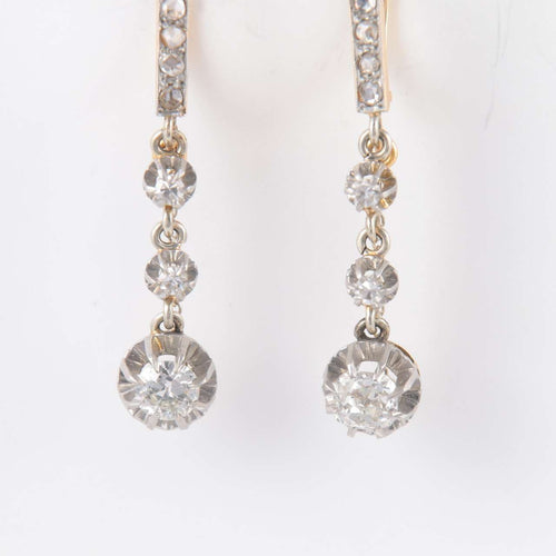 Boucles d'oreilles Dormeuses Diamants 58 Facettes 1