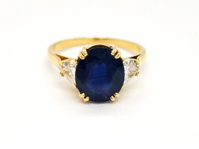 Bague 55 Bague Or jaune Saphir 58 Facettes 757301CN