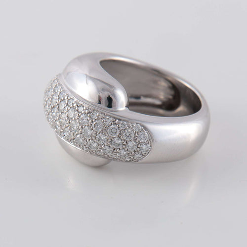 Bague 53 Chaumet bague Jonc pavage Diamants 58 Facettes 1
