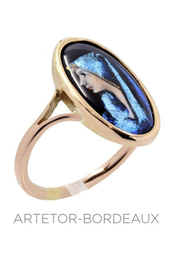 Bague 54 Bague émail de Limoges 58 Facettes 29891