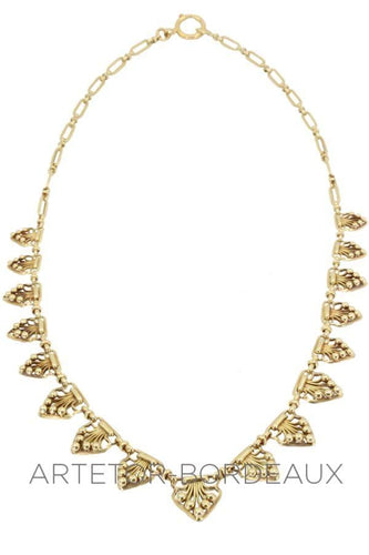 Collier Draperie ancienne filigrane 58 Facettes 34981