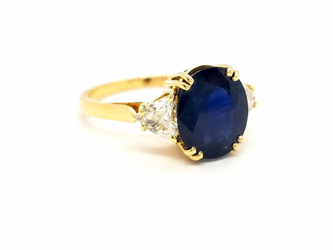 Bague 55 Bague Or jaune Saphir 58 Facettes 757301CN