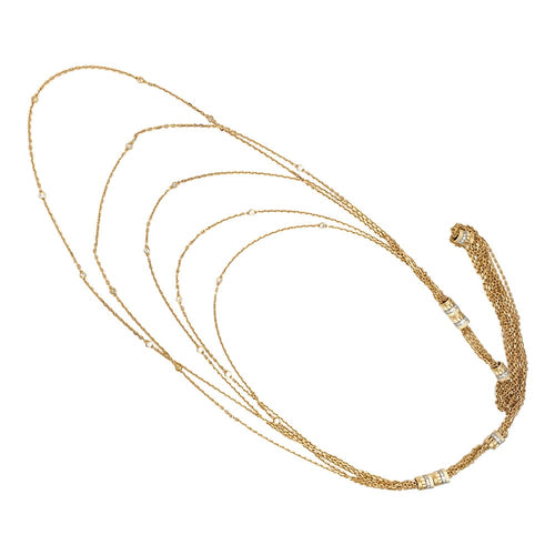 Collier Sautoir Boucheron, "Quatre Radiant", en or jaune et diamants. 58 Facettes 30039