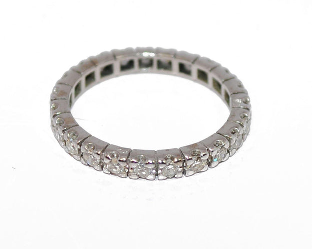 Bague Alliance américaine diamant en or gris 58 Facettes