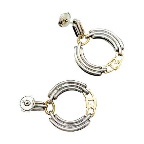 Boucles d'oreilles Boucles d'oreilles Boucheron en or jaune et argent. 58 Facettes 30415