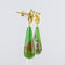 Boucles d'oreilles Boucles d'oreilles or jaune et turquoise du Turkménistan 58 Facettes 17-323