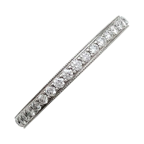 Bague 54 Alliance Tiffany, " Tiffany Legacy", platine, diamants. 58 Facettes 25436