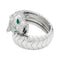 Bague 53 Bague Cartier "Panthère de Cartier" en or blanc, diamants, émeraudes et onyx. 58 Facettes 29075-1