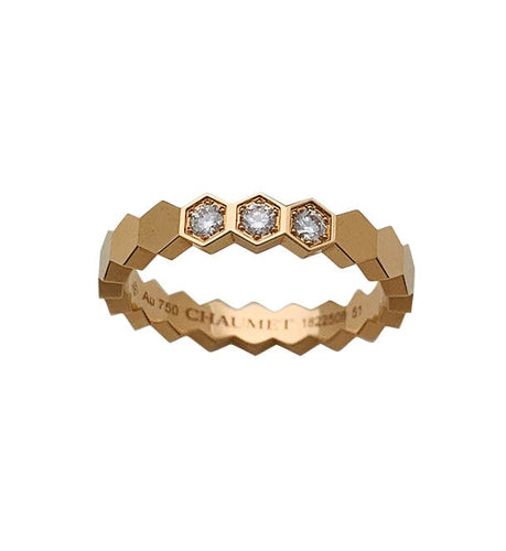 Bague 51 Bague Chaumet, "Bee My Love", or rose, diamants. 58 Facettes 29963