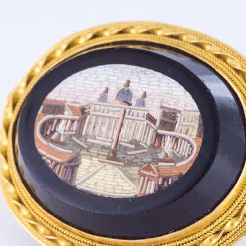 Broche Broche micromosaiques et or 58 Facettes 19-104