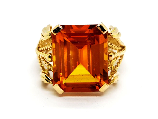 Bague 59 Bague Or jaune Citrine 58 Facettes 1126570CN
