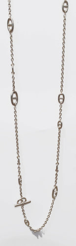 Collier Sautoir en argent  Hermès modèle Farandole 58 Facettes