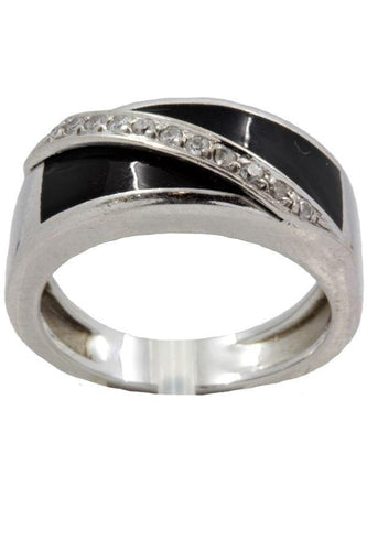 Bague 51 Bague onyx et diamants 58 Facettes 28901