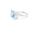 Bague 54 Bague Or blanc Topaze 58 Facettes 00710CN