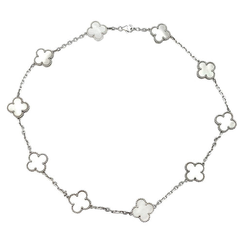 Collier Collier Van Cleef & Arpels Alhambra en or blanc et nacre. 58 Facettes 30104