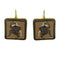 Boucles d'oreilles Boucles d'oreilles vermeil carrées Dieu à l'antique 58 Facettes RO047