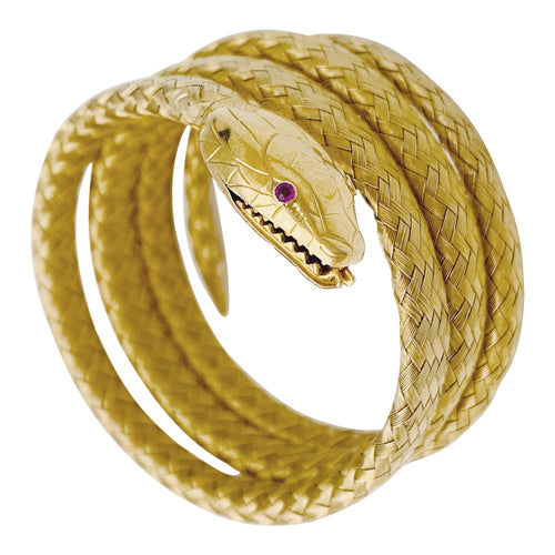 Bracelet Un bracelet Serpent en or jaune. 58 Facettes 30038