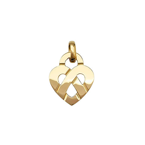 Pendentif Pendentif Poiray "Coeur entrelacé" en or jaune. 58 Facettes 30474