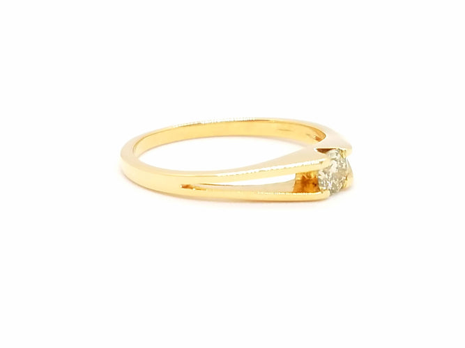 Bague 52 Bague Solitaire Or jaune Diamant 58 Facettes 758208CN