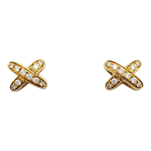 Boucles d'oreilles Boucles d'oreilles Chaumet, "Liens", or jaune et diamants. 58 Facettes 30603