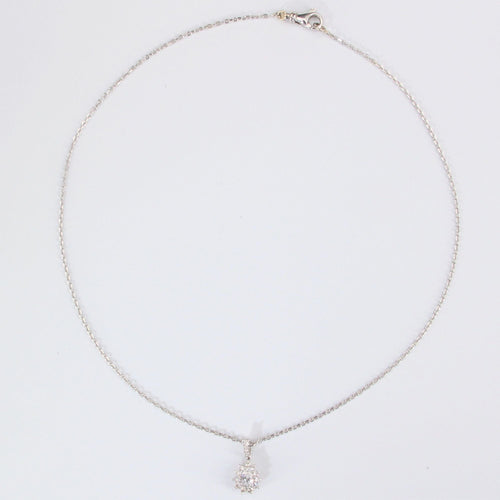 Pendentif Pendentif diamants or blanc marquise 58 Facettes 20-512