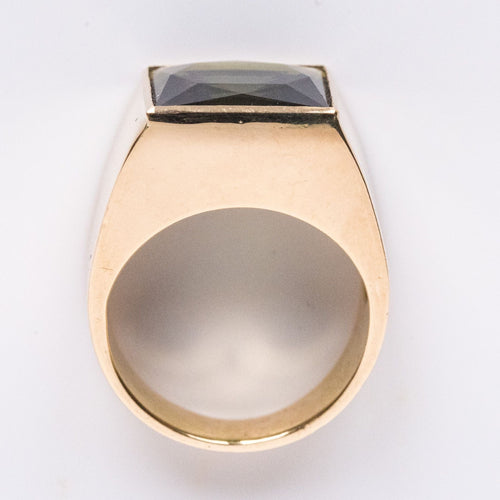 Bague 54 Chevalière ancienne tourmaline 58 Facettes 19-658-51