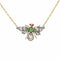 Collier Collier ancien abeille en diamants émeraude et rubis 58 Facettes 20-622