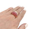 Bague 57 Bague dôme en or jaune diamants et rubis. 58 Facettes 30527
