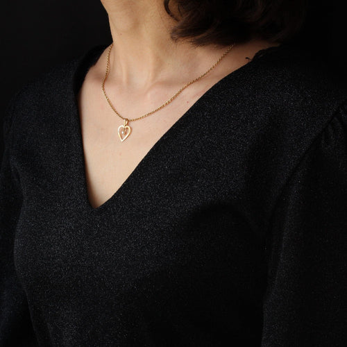 Pendentif Pendentif coeur et sa perle 58 Facettes 19-455H