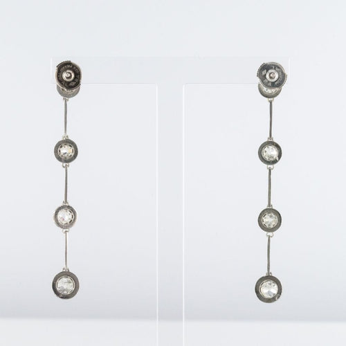 Boucles d'oreilles Pendants d'oreilles platine diamants 58 Facettes 19-167