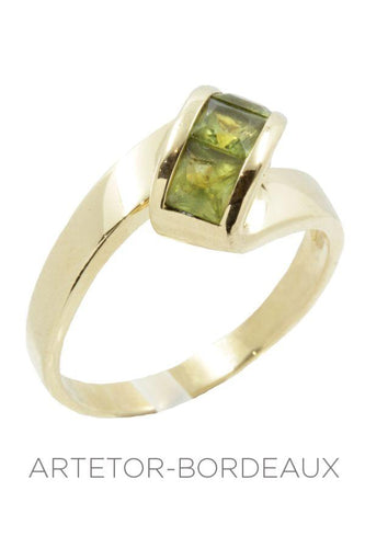 Bague 58 Bague moderne péridots 58 Facettes 27611