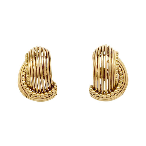 Boucles d'oreilles Boucles d'oreilles Cartier "Noeuds" en or jaune. 58 Facettes 30137