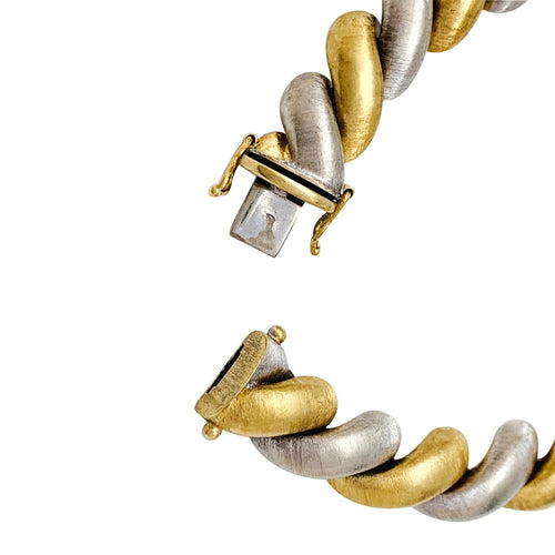 Bracelet Bracelet deux tons d'or. 58 Facettes 29742