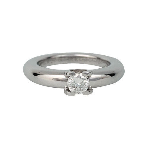 Bague 50 Solitaire Cartier, "Louis Cartier", or blanc et diamants. 58 Facettes 29878