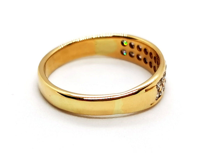 Bague 51 Bague Demie alliance Or jaune Diamant 58 Facettes 1179559CD