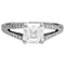 Bague 51 Bague solitaire 1 carat E/VS1 en or blanc et diamants. 58 Facettes 28101
