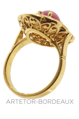 Bague 54 Bague rubis diamants 58 Facettes 3291