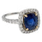 Bague 52 Bague saphir et diamants, or blanc et jaune. 58 Facettes 30351