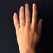 Bague 54 Bague or blanc satiné diamants 58 Facettes ANSETAB-54