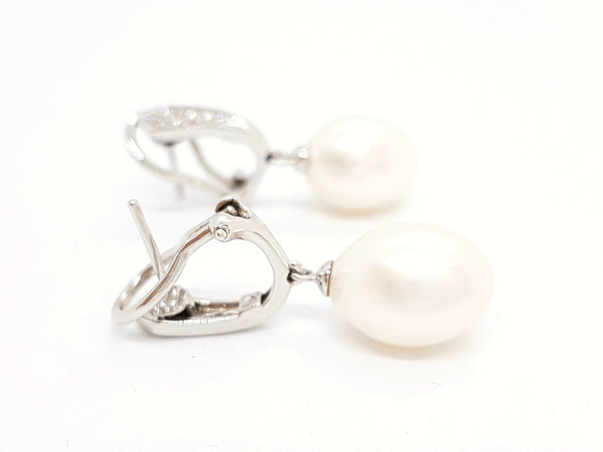 Boucles d'oreilles Isabelle Langlois Boucles d'oreilles Or blanc Diamant 58 Facettes 06208CD