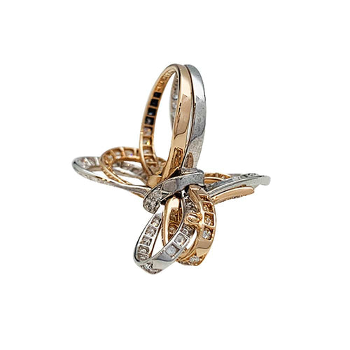 Bague 52 Bague Van Cleef & Arpels, "Double Noeud", or blanc, or rose, diamants. 58 Facettes 30614