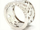 Bague 54 Van der Bauwede Bague Or blanc 58 Facettes 00043GD