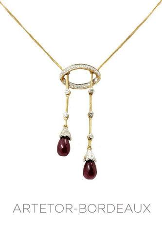 Collier Bayadère rubis diamants 58 Facettes 3181