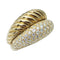 Bague 49 Bague OJ Perrin, "Verona", double jonc en or jaune et brillants. 58 Facettes 26778-1