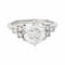 Bague 51 Bague solitaire diamant 2,06 carats en or blanc. 58 Facettes 30651